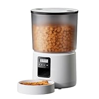 BEMOONY Mangiatoia automatica per gatti, dispenser di cibo da 5 l, con 1-6 pasti, programma di...