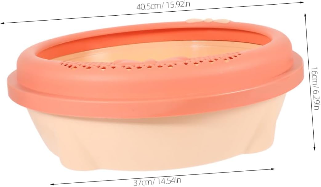 Toyvian 1set Type Cat Litter Box Splash Resistant Low Entry Design for Easy Access for Comfort for Indoor Use Includes Shovel for Quick Cleaning