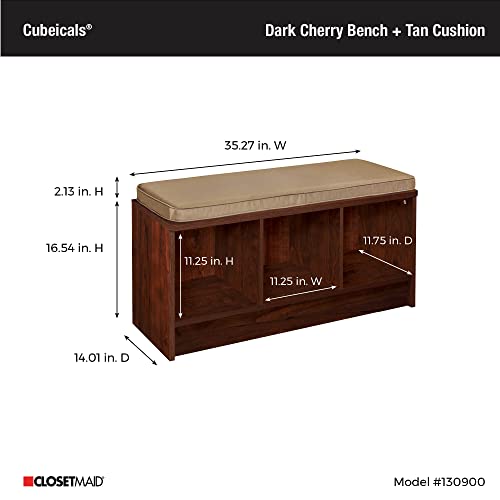 Closetmaid 1309 3-Cube Storage Bench thumb #2