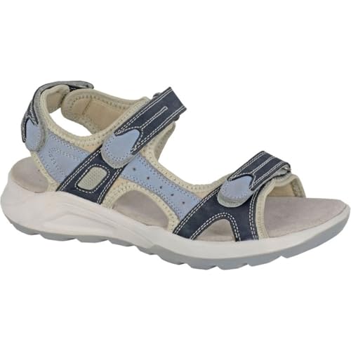Mod Comfys L813C-7 Ladies Womens 3x Touch Fastening Sports Sandal Blue Navy Nubuck Size 7