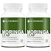 Nutrawave ORGANIC MORINGA LEAF Capsules 1200mg High Potency (2 x 600mg) for Liver Detox Cleanse, Gut Health, Hormone Balance – Gluten Free, Non-GMO, Vegan-Friendly Antioxidant Supplement -240 Capsules