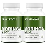 Nutrawave ORGANIC MORINGA LEAF Capsules 1200mg High Potency (2 x 600mg) for Liver Detox Cleanse, Gut Health, Hormone Balance – Gluten Free, Non-GMO, Vegan-Friendly Antioxidant Supplement -240 Capsules