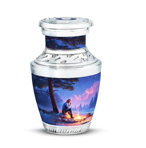 Image of Cowboys Urn Small Urns for Human Ashes 3 Inch | Funeral Keepsakes for Ashes Memorial Urn Human Ash Mini Urns for Male & Female