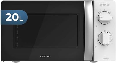 Microondas ProClean 2010, 20 Liter- Kapazität, Ready2Clean-Beschichtung, 700 Watt-Leistung, 6 Funktionsstufen, 30 Minuten-Timer, Auftaumodus, 3 D Wave-Technoligie, Weiße Endverarbeitung, schwarze Tür.