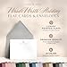 Curio Press Personalized Stationery Set, Custom Note Cards with Name & Monogram, Personalized Thank You Cards with Envelopes, Personalized Note Cards Handmade Stationery Cards - Outline Mono Flat