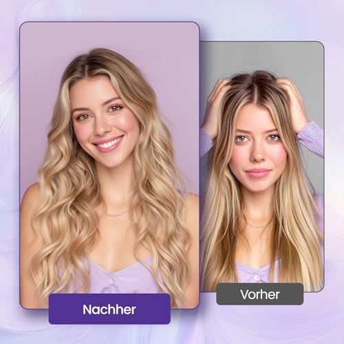 PRITECH Thermobürste, 38MM Thermal Brush Beheizte Ionische Lockenbürste Macht das Haar Glatter, 5 Temperaturstufen Lockenstab Lockenwickler Hot Styling Volumenbürste, Doppelspannung