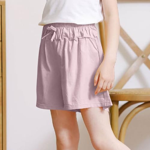 Girls Wide Leg Shorts Cute Pleated Flowy Shorts Kids Cotton Soft Summer Casual Short Kids Trendy Clothes 3-14 Years3
