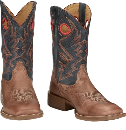 Justin Pickett 11" Western Men's Boots, Classic Premium Full Grain Leather, Ortholite Removable Insole, DuraCloud Rubber Outsole, Peanut - 9