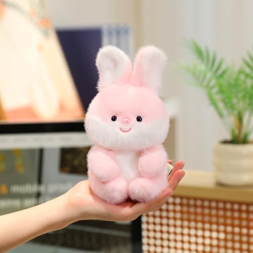 Ditucu Palm-Sized Bunny Stuffed Animals Cute Soft Rabbit Plush Doll Small Plushies Toys Gifts for Kids Pink 6 inch