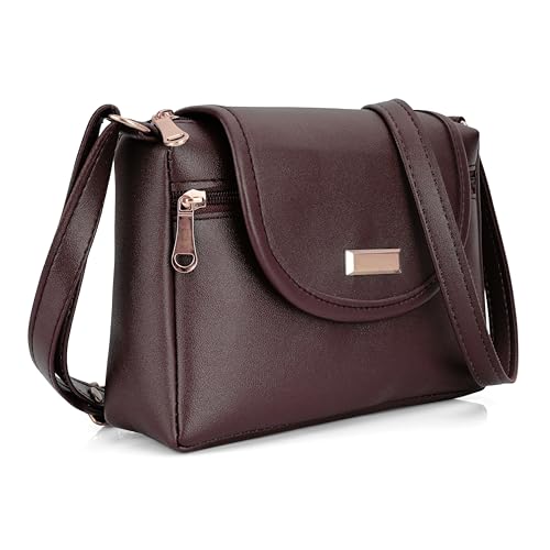 Image of J I ACCESSORIES Women's Stylish Crossbody Sling Bag - Elegant PU Leather Small Shoulder Purse with Adjustable Strap - Casual & Travel Handbag