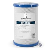 iFilters RP-3500 Carbon Block Drinking Water Filter Replacement Cartridge, 1000 GPD - 0.5 Micron | 100% Compatible Fit with Frescapure 3500 WF0451 | Reduces Lead, Cysts, Sediment, VOCs, Chlorine