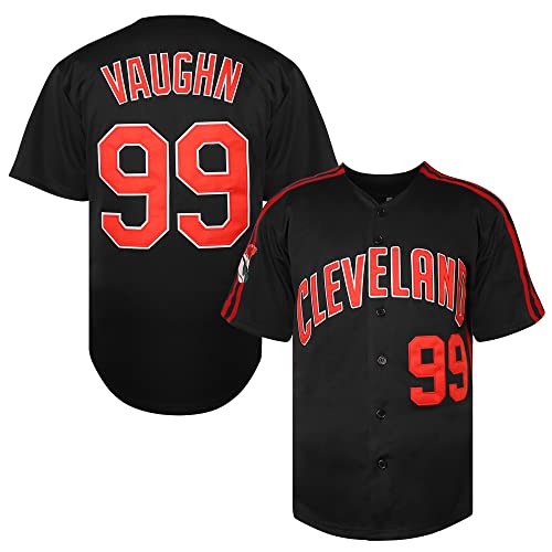 TKJPYWYH Herren Ricky Vaughn 99 Movie Baseballtrikot, 90er Jahre Hip-Hop-Kleidung, genäht, Sport-Fan-Shirt, Jersey, Marineblau, Grau, Weiß, 99 Navy, XX-Large
