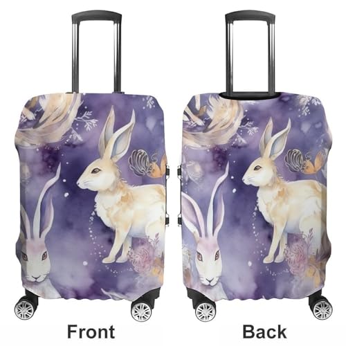 Travel Wheeled Suitcase Sleeve Dustproof Anti-scratch Rabbit Color Pattern Luggage Case Protective Cover For 19-32 Inch Luggage3