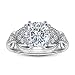 AMDXD Anelli Donna Argento 925, Anelli Donna Cuore Bianco Zircone Rotonda Anello Taglia 17