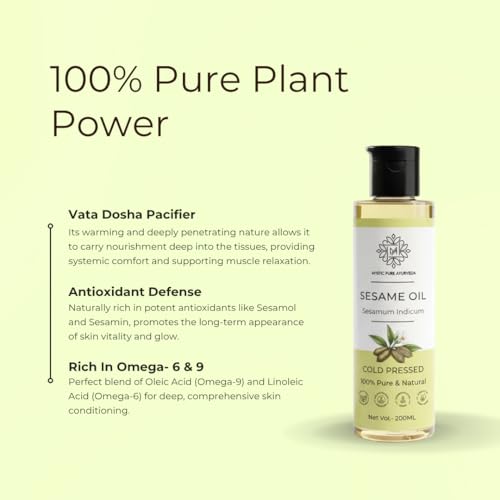 Image of Sesame Oil (Til) For Skin, Hair & Body Massage Cold Pressed | 100% Pure & Natural - 200ml
