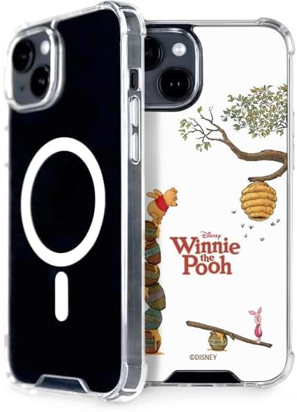 Skinit Phone Case Compatible with MagSafe iPhone 13 - Officially Licensed Disney Winnie The Pooh Honey Hive Design