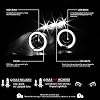 Autozensation Compatible with 2000-2003 Honda S2000 AP1, Left + Right Pair Headlamps Assembly, Halo + LED Projector Headlights Black
