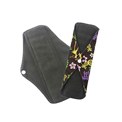 EXCEART 8 Pcs Pano ReutilizÃ¡vel Toalha SanitÃ¡ria de Bambu CarvÃ£o LavÃ¡vel Absorvente Menstrual Al