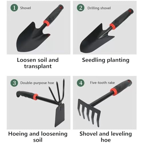 Outils de jardin multifonctions en acier inoxydable avec manches ergonomiques - 5