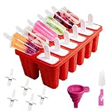 Popsicles Molds 12 Cavities Bpa Free Silicone Popsicle Molds, Reusable Popcicale Mold Silicone for K