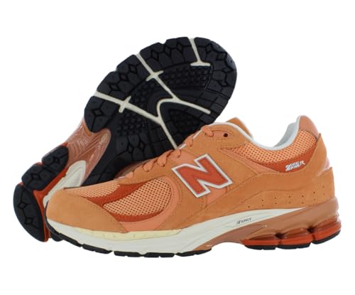 New Balance Tenis 2002 para hombre, Marrón/Naranja, 9