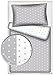 Produktbild KiGATEX Kinderbettwäsche Stars 2-TLG. 100% Baumwolle 40x60 + 100x135 cm mit Reißverschluss (Stars Grau/Stars Weiss)