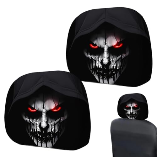 Car Headrest Covers 2 Pieces ? Seat Protectors | Decorative Ornaments | Polyester material ? 2-piece set ? 28 × 26 cm size for c