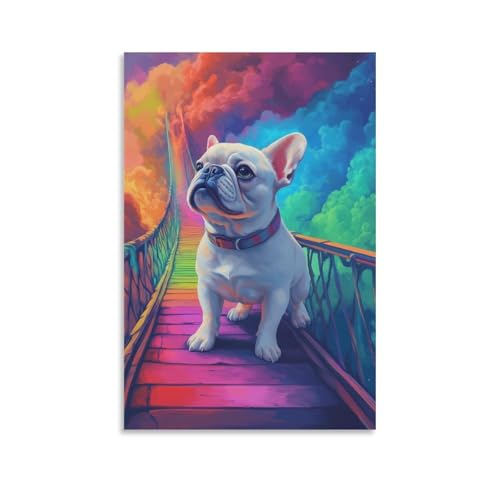 Lienzo de bulldog francés decorativo para dar vida a su sala de estar