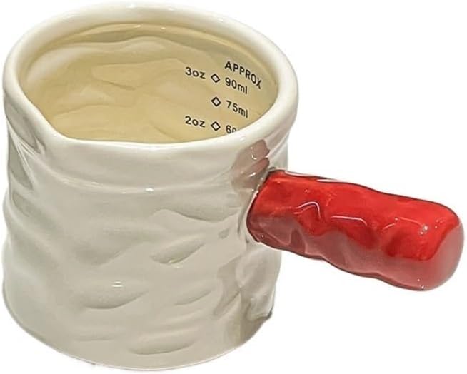 gravy boat set Light Luxury Coffee Milk Pot With Scale Household Multi-color Ceramic Small Milk Pot gravy boat with lid(Black)
