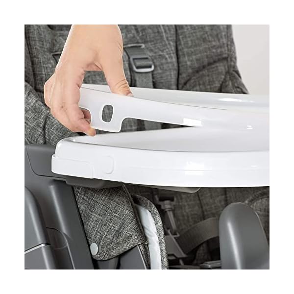 Hauck Baby Hochstuhl Grow Up mit Liegefunktion ab Geburt - Babystuhl mit Tisch, Rollen, klappbar, mitwachsend und höhenverstellbar - Grau Melange – Bild 10