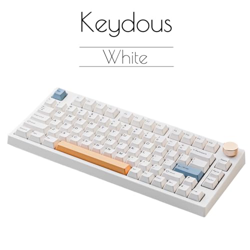 Image of NJ80-AP Wireless Mechanical Keyboard with Knob Bluetooth 5.0 /2.4G /Wired Connection 75% Hot Swappable Custom RGB Programmable Gaming Keyboard with PBT Keycap for Win Mac
