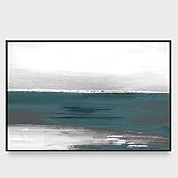 Framed Canvas Wall Art Abstract Seascape Canvas Prints Home Artwork Decoration for Living Room,Bedroom - 16x24 inches