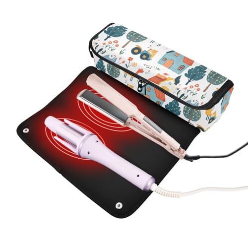 Bolsa de viaje resistente al calor Farm Marble para herramientas de cabello, organizador portátil para planchas, rizadores y accesorios de cuidado capilar miniatura 2