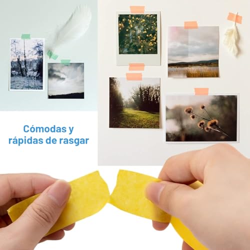 Miniatura 4 de Cortney 8 Rollos Cinta Adhesiva De Colores Para Manualidades, 15 Mm X 13 M Cinta De Pintura, Cinta Adhesiva Colores, Cinta Adhesiva Decorativa, Washi Tapes, Suministros De Arte Divertido Para Niños