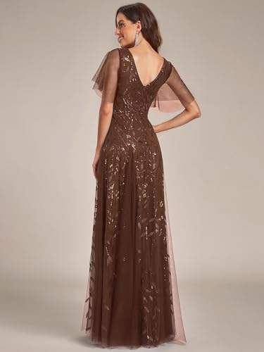 Image of Ever-Pretty Women's Sequin V-Neck Formal Mother of the Bride Dresses