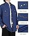 BOCOMAL FR Shirts Washed Denim EX Soft Lightweight Smooth Fit Pearl Snaps Down Durable Flame Resistant Work Clothing