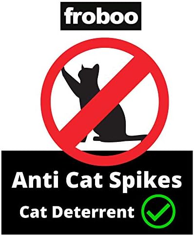 froboo Wall and Fence Spikes - Plastic Bird Spikes for Pigeons - Deterrent to Stop Birds and Cats Sitting on Fence - Anti Climb Spikes (11M - 2.5 to 3.5cm Tall Spikes) Protects 6 x 6 FT Fence Panels