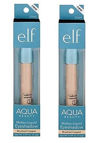 Pack of 2 e.l.f. Aqua Beauty Molten Liquid Eyeshadow, Brushed Copper 57029