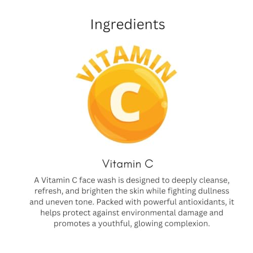Image of Khadi Vitamin C Face Wash 200ml | For Glowing & Brightening Skin | Herbal & Natural | Deep Cleansing & Pore Purifying | SLS & Paraben Free | for All Skin Types | Face Wash For Women & Men