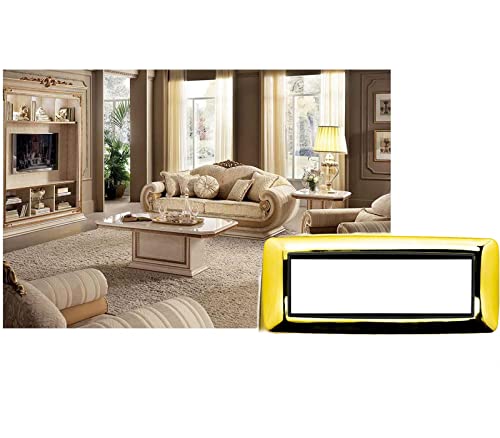 Placchetta placca oro lucido compatibile living 7