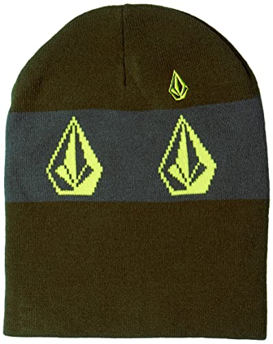 Volcom Deadly Stones Beanie Cappello, Nero, Verde, S Uomo