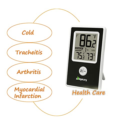 Urageuxy Digital Indoor Temperature Monitor Wireless Outdoor Thermometer Sensor Up To 300Ft 24H Min Max Records Ideal For Patio Garden Room #TOP5