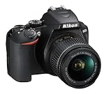 Nikon D3500 Fotocamera Reflex Digitale con Obiettivo Nikkor AF-P 18-55, F/3.5-5.6G VR DX, 24.2 Megapixel, LCD 3", SD da 16 GB 300x Premium Lexar, Nero
