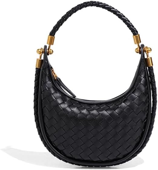 Suede Hobo Bag for Women Hand-Woven Bag Made of Suede Fabric Casual Tote Bag