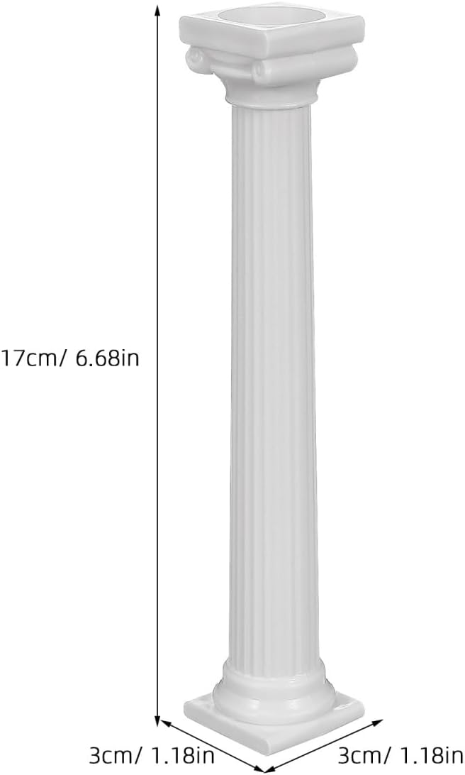 8 pack Cake Support Rods White Plastic Roman Column Cake Pillars for Tiered Support Wedding Birthday Valentine S Day Christening Anniversary Separator Rod