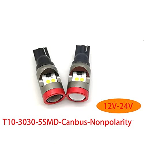WY5W Ambra (501A) T10 (12V-24V) 5 * 3030 SMD