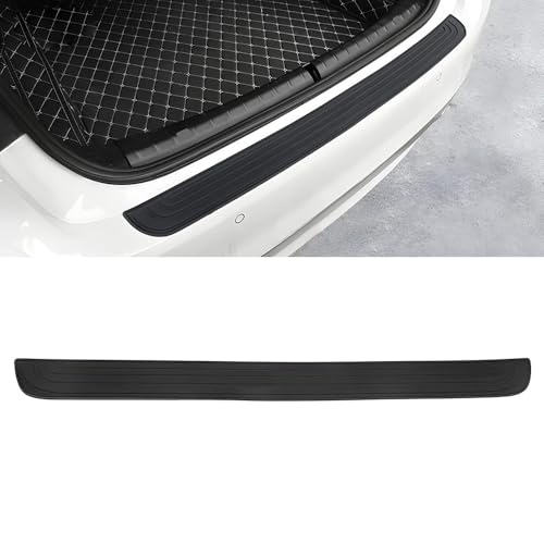 GTME Ladekantenschutz für Skoda Karoq (ab Bj.2017), Stoßstangenschutz aus Gummi inkl Anti Kratz Einstiegsleisten Schutz Kantenschutz Aufkleber Heckstoßstangenschutz