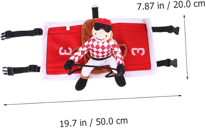 Disfraz de Carrera de Caballos para Perro Rojo Talla M Poliéster Algodón miniatura 2