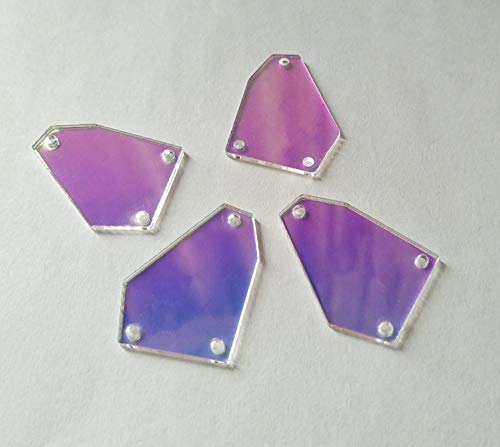 50pcs Sew On AB Crystal Rhinestones Irregular Acrylic AB Beads, Sew On Stones Crystal Strass (AB, Irregular 35MM)