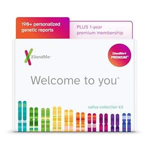 23andMe+ Premium Membership Bundle – DNA Kit with Personal Genetic Insights Including Health + Ancestry Service Plus 1-Year Access to Exclusive Reports (Before You Buy See Important Test Info Below)
